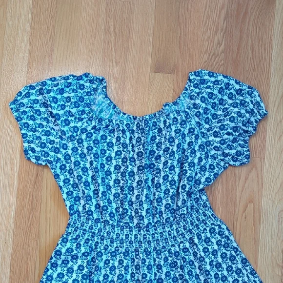 Boden Blue Floral Bridal Easter Preppy Midi Dress Womens US size 10P - Picture 3 of 7